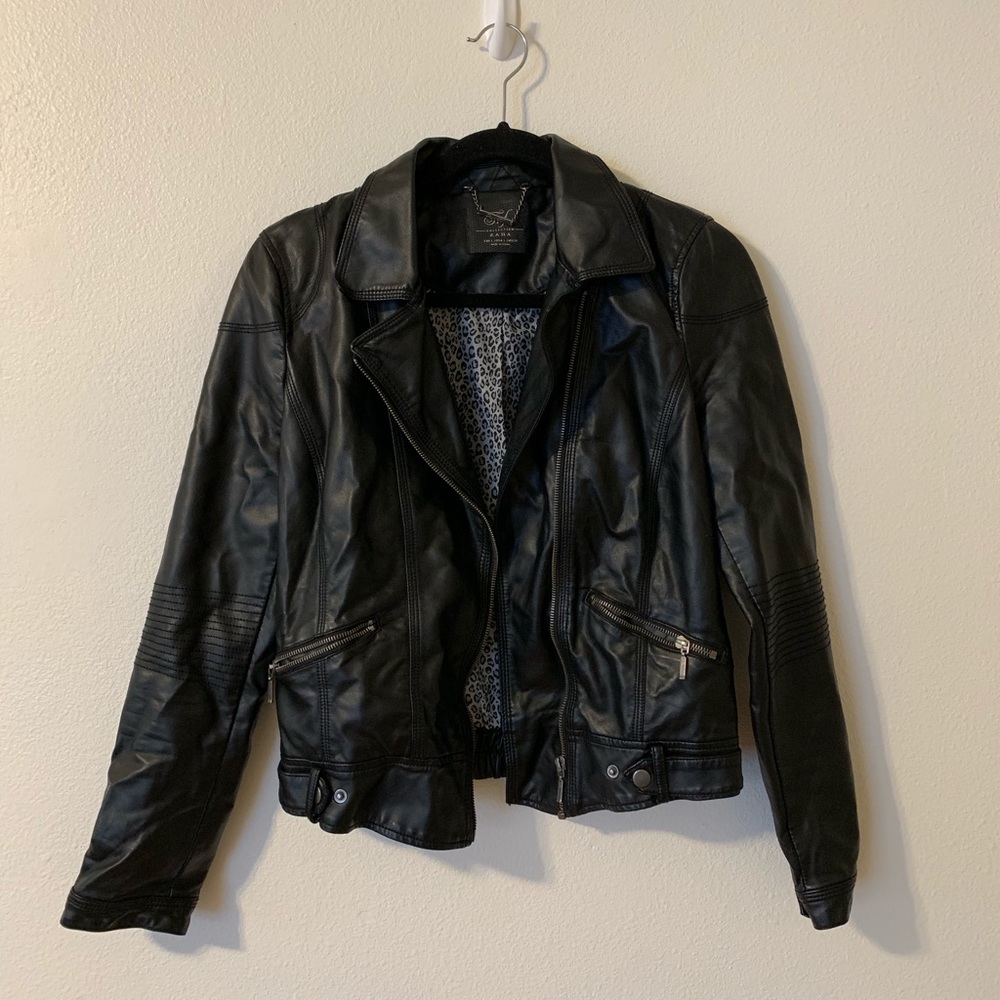 Zara faux leather jacket